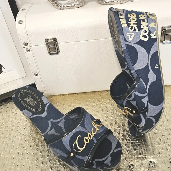 COACH CARISSA HEELS💙💛 - Picture 5 of 14